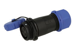 Gniazdo; SP1711/S3B-9C; 3 tory; proste; śrubowy; 6-10mm; SP17; na przewód; IP68; 15A; 500V; Weipu; RoHS Gniazdo; SP1711/S3B-9C; 3 tory; proste; śrubowy; 6-10mm; SP17; na przewód; IP68; 15A; 500V; Weipu; RoHS