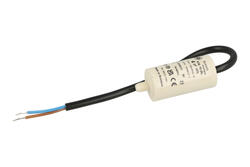 Kondensator; polipropylenowy; silnikowy (rozruchowy); 416100614; 4uF; 425V AC; fi 28x55mm; z przewodami; śruba bez nakrętki; Ducati; RoHS Kondensator; polipropylenowy; silnikowy (rozruchowy); 416100614; 4uF; 425V AC; fi 28x55mm; z przewodami; śruba bez nakrętki; Ducati; RoHS
