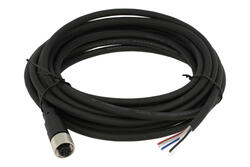 Gniazdo z przewodem; KLS15-M12A-P20-05-PUR-L5.0M-B-U; M12-5p; 5 torów; kątowe 90°; z przewodem 5m; 0,34mm2; czarny; IP67; 4A; 250V; KLS; RoHS Gniazdo z przewodem; KLS15-M12A-P20-05-PUR-L5.0M-B-U; M12-5p; 5 torów; kątowe 90°; z przewodem 5m; 0,34mm2; czarny; IP67; 4A; 250V; KLS; RoHS