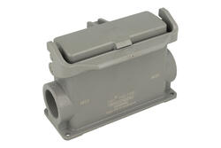 Obudowa złącza; Han B; 19302240292; 24B; metal; na panel; wyjście na dławnicę M32; z 1 klamrą; 2 boczne wyjścia przewodu; szary; IP65; Harting; RoHS Obudowa złącza; Han B; 19302240292; 24B; metal; na panel; wyjście na dławnicę M32; z 1 klamrą; 2 boczne wyjścia przewodu; szary; IP65; Harting; RoHS