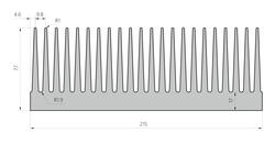 Radiator; PR375; 24kg/m; żebrowany; 216mm; 77mm; Alutronic Radiator; PR375; 24kg/m; żebrowany; 216mm; 77mm; Alutronic
