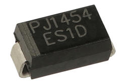 Diode; rectifier; ES1D; 1A; 200V; 15ns; DO214AC (SMA); surface mounted (SMD); on tape; Panjit International INC.; RoHS Diode; rectifier; ES1D; 1A; 200V; 15ns; DO214AC (SMA); surface mounted (SMD); on tape; Panjit International INC.; RoHS