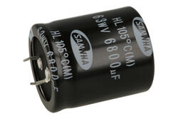 Kondensator; SNAP-IN; elektrolityczny; 6800uF; 63V; HL; HL1J688M35040HA; 20%; fi 35x40mm; 10mm; przewlekany (THT); luzem; -40...+105°C; 5000h; Samwha; RoHS Kondensator; SNAP-IN; elektrolityczny; 6800uF; 63V; HL; HL1J688M35040HA; 20%; fi 35x40mm; 10mm; przewlekany (THT); luzem; -40...+105°C; 5000h; Samwha; RoHS