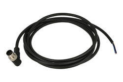 Wtyk z przewodem; KLS15-M12A-P19-04-PUR-L2.0M-B-U; M12-4p; 4 tory; kątowe 90°; z przewodem 2m; 0,25mm2; 6mm; czarny; IP67; 4A; 250V; KLS; RoHS Wtyk z przewodem; KLS15-M12A-P19-04-PUR-L2.0M-B-U; M12-4p; 4 tory; kątowe 90°; z przewodem 2m; 0,25mm2; 6mm; czarny; IP67; 4A; 250V; KLS; RoHS