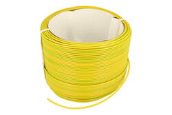 Przewód; montażowy; H05V-K (LgY); 1 żyła; linka; Cu; 1,00mm2; żółto-zielony; PVC; -40...+70°C; 300/500V; zwój 100m; Eltrim; RoHS; 2,9mm; 1x1,00mm2 Przewód; montażowy; H05V-K (LgY); 1 żyła; linka; Cu; 1,00mm2; żółto-zielony; PVC; -40...+70°C; 300/500V; zwój 100m; Eltrim; RoHS; 2,9mm; 1x1,00mm2