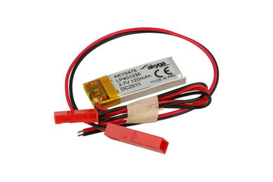 Akumulator; Li-Po; LP401235; 3,7V; 120mAh; 4,0x12x35mm; Zabezpieczenie PCM; konektor+ gniazdo 2,54*2piny; AKYGA; RoHS Akumulator; Li-Po; LP401235; 3,7V; 120mAh; 4,0x12x35mm; Zabezpieczenie PCM; konektor+ gniazdo 2,54*2piny; AKYGA; RoHS