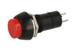 Przełącznik; przyciskowy; PS11ARD; OFF-ON; czerwony; bez podświetlenia; do lutowania; 2 pozycje; 1A; 250V AC; 12mm; 29mm Przełącznik; przyciskowy; PS11ARD; OFF-ON; czerwony; bez podświetlenia; do lutowania; 2 pozycje; 1A; 250V AC; 12mm; 29mm